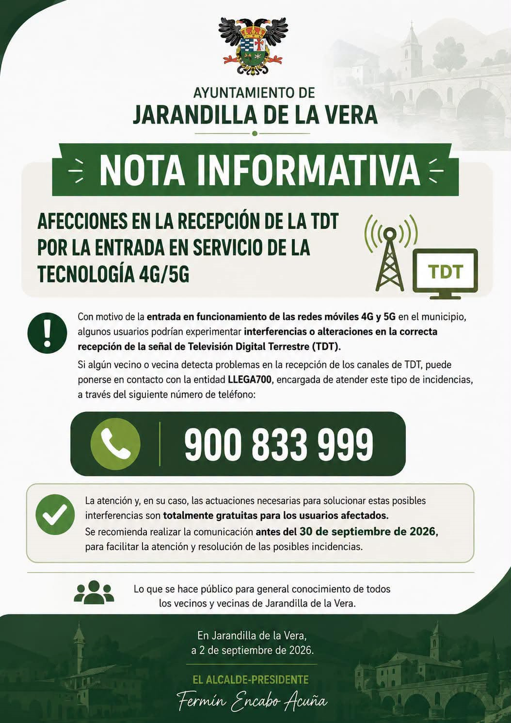 Problemas con la TDT en Jarandilla de la Vera